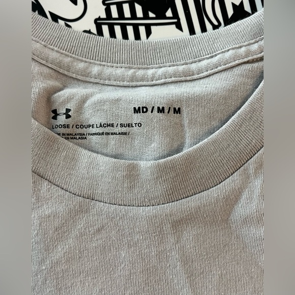 Under Armour Light Gray Short Sleeve Tee New without Tags - Picture 2 of 3